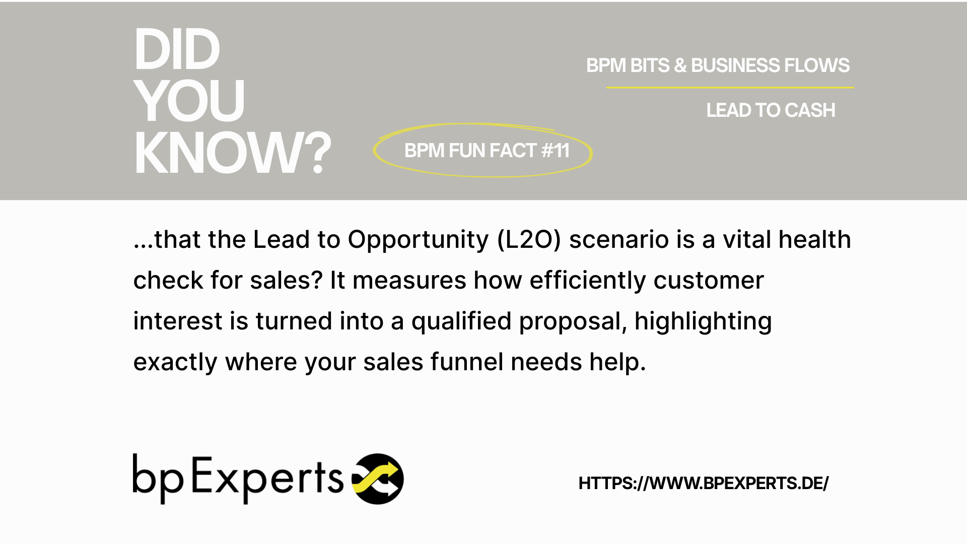 BPM Bits & Business Flows #11: Is Your Sales Funnel Leaking?