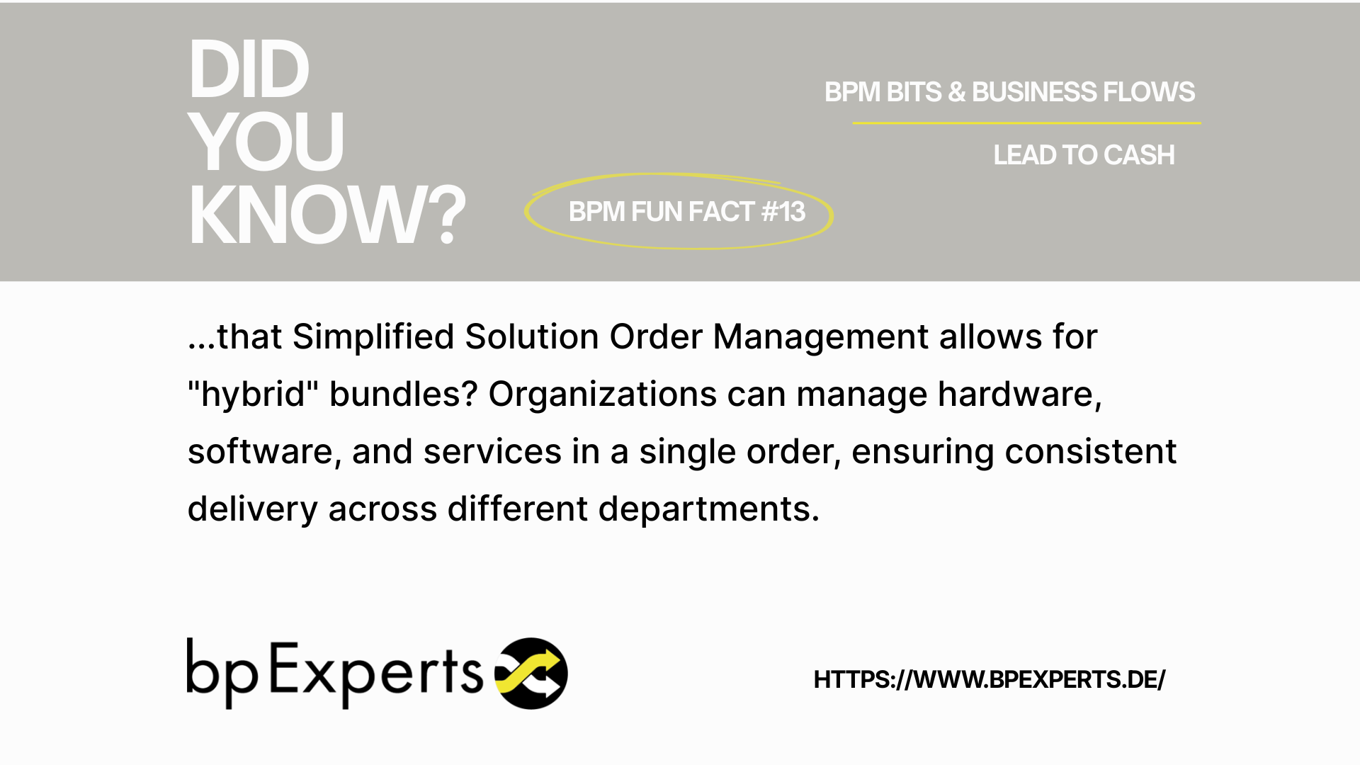 BPM Bits & Business Flows #13: Beyond Single Products