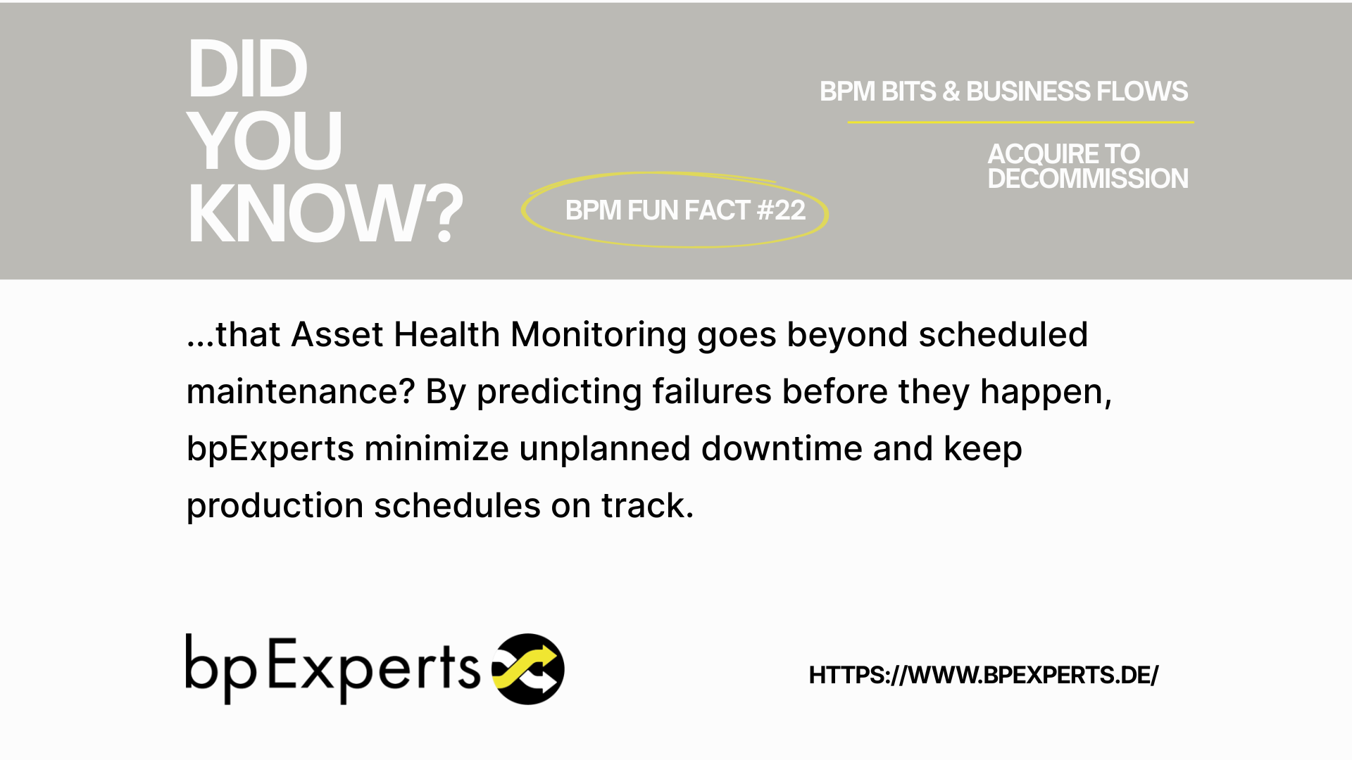 BPM Bits & Business Flows #22: Sensing the Future of Maintenance
